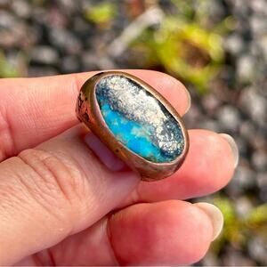 Pitango “Starry Night” Copper Ring – Celestial Artisan Statement Size 7